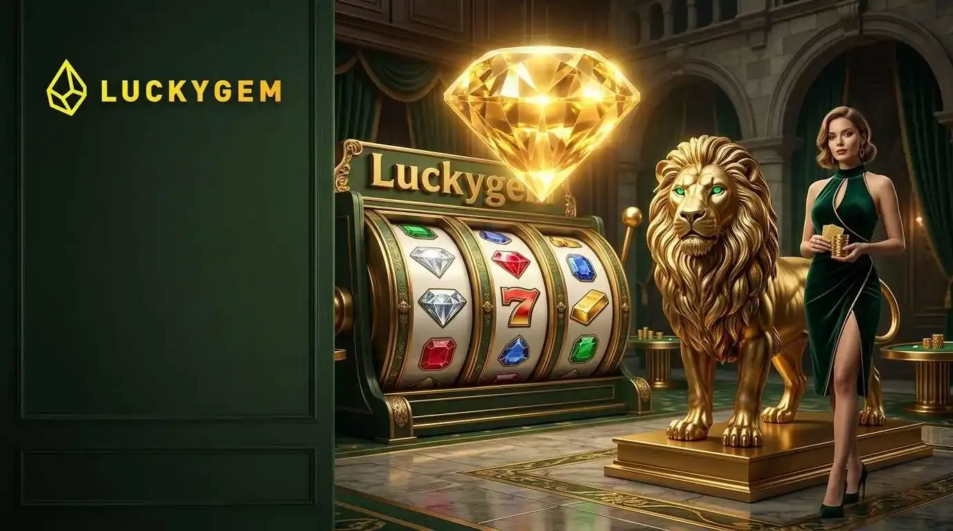 Golden lion and woman near 20260